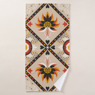 tuile en majolique italienne. Broderie avec fleurs