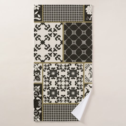 Tuile en patchwork sans couture avec Islam, arabe, (Serviette de bain)