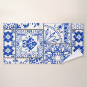 Tuile en patchwork sans couture avec motifs victor (Serviette de bain)