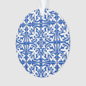 Tuile marocaine - bleu et blanc de cobalt (devant)