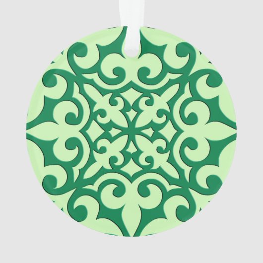 Tuile marocaine - émeraude et vert clair (dos)