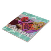 Tuile trivet-mur céramique carreaux d'art qu'elle (Côté)