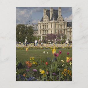 Tuileries Garden, Louvre, Parijs, Frankrijk Briefkaart