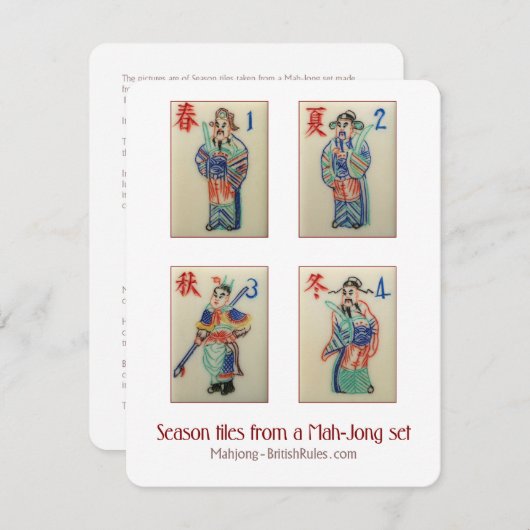 Tuiles de saison - carte explicative (Devant / Derrière)