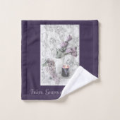 Tuiles de serviettes de bain, raisins et lumière a (Gant de toilette)