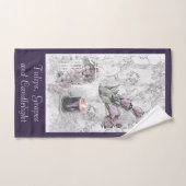 Tuiles de serviettes de bain, raisins et lumière a (Serviette à main)