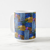 Tuiles "égyptiennes" Tiled Abstract Design Mug (Devant gauche)