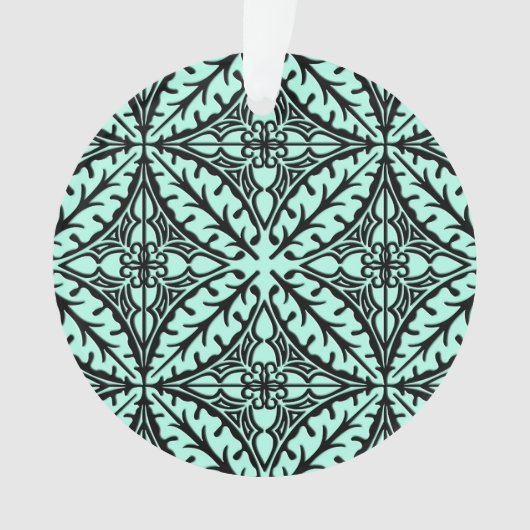 Tuiles marocaines - aqua bleu et noir (devant)