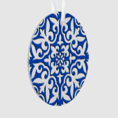 Tuiles marocaines - bleu cobalt et blanc (devant)