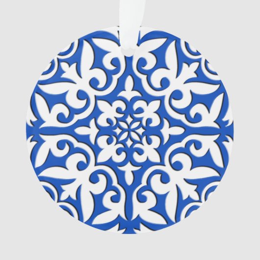 Tuiles marocaines - bleu cobalt et blanc (devant)
