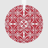 Tuiles marocaines - rouge foncé et blanc (dos)
