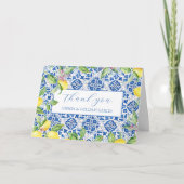 Tuiles portugaises Lemons Floral Mariage Merci (Devant)