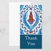 Tuiles turques à tulipe Carte de remerciements (Devant / Derrière)