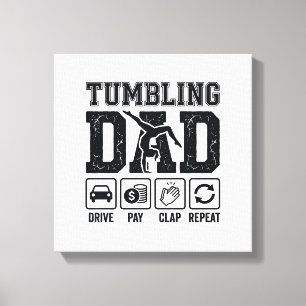 Tuimelende Vader Rijdt Betaal Klap Herhaal Shirt O Canvas Afdruk