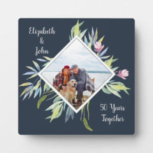 Tuin aan de Rivièra Foto Aangepaste Tekst Fotoplaat