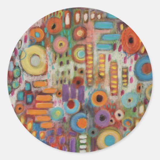 Tuin Abstract Ronde Sticker (Voorkant)