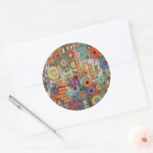 Tuin Abstract Ronde Sticker (Envelop)