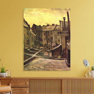 Tuin achterhuizen van Vincent van Gogh Canvas Afdruk