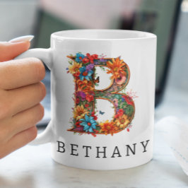 Tuin alfabet letter B Monogram Koffie Mok