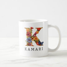Tuin alfabet letter K Monogram Koffie Mok
