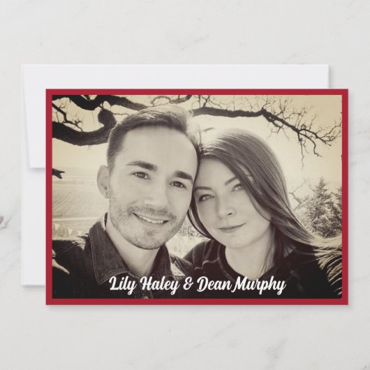 tuin art nouveau bruiloft kaart (Achterkant)