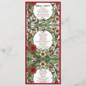 tuin art nouveau bruiloft programma (Achterkant)