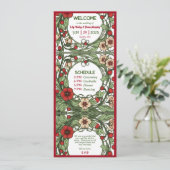 tuin art nouveau bruiloft programma (Staand voorkant)