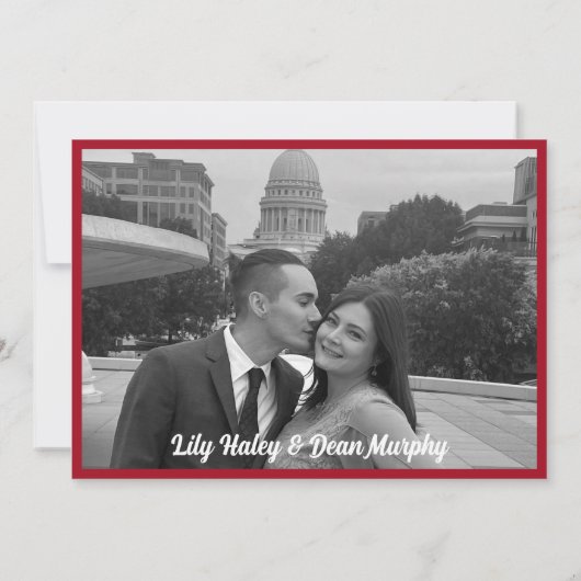 tuin art nouveau bruiloft save the date (Achterkant)