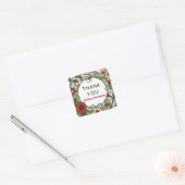tuin art nouveau bruiloft vierkante sticker (Envelop)