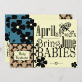  tuin Baby shower Kaart (Voorkant / Achterkant)