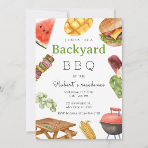 Tuin BBQ Zomerfeest Kaart