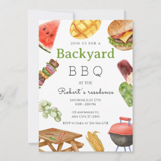 Tuin BBQ Zomerfeest Kaart
