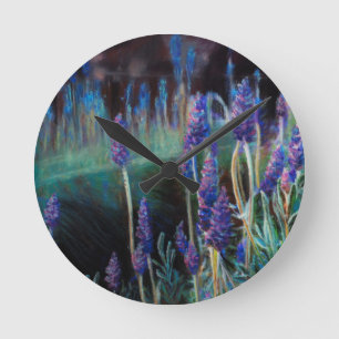 Tuin bij de Pond bij Twilight Ronde Klok