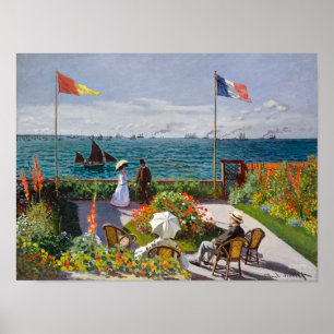 Tuin bij Sainte-Adresse Claude Monet Poster