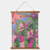 Tuin bij Twilight Hangend Wandkleed (Voorkant)