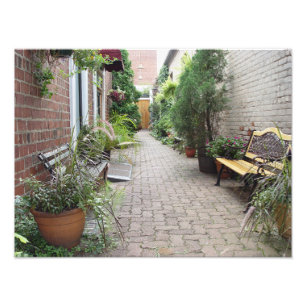 Tuin binnenplaats foto afdruk