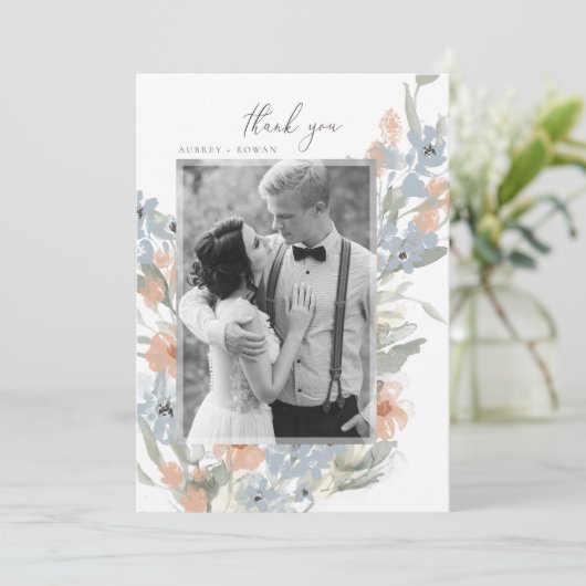 Tuin bloeit bedankkaart (Staand voorkant)