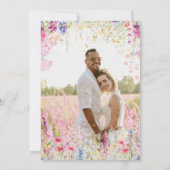 Tuin Bloem Aquarel Moderne Foto Huwelijk Save The Date (Achterkant)