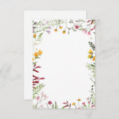 Tuin bloem bruiloft blanco budget kaart (Voorkant / Achterkant)