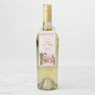 Tuin Bloembed Rozen Roze Ivoor Baby Shower Flessenhanger