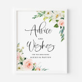 Tuin Bloemen Advies en Well Wishes Bruiloft Poster