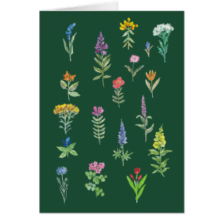 tuin bloemen ansichtkaart