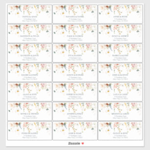 Tuin Bloemen Aquarel Gastadres Sticker