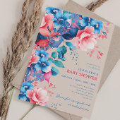 Tuin Bloemen Baby shower Champagne Kaart