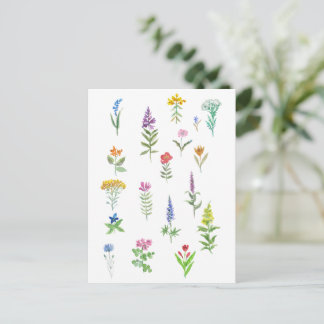 tuin bloemen briefkaart