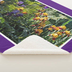 Tuin Bloemen Gelukkige Kleuren Worpdeken Sherpa Deken