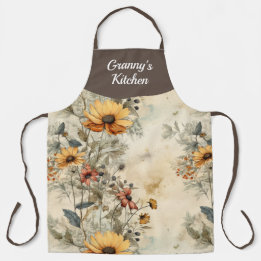 Tuin Bloemen Gepersonaliseerd Overal Print Schort