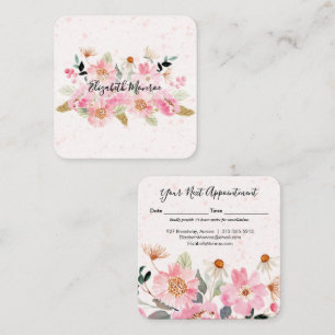 Tuin Bloemen Haar Stylist Salon Make-up Afsprakenkaartje