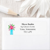 Tuin Bloemen Mason Jar Retouradres labels (Insitu)