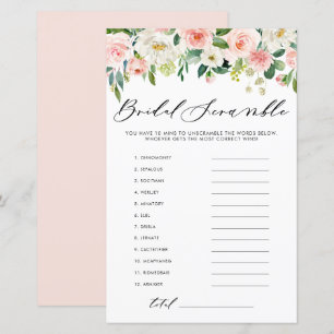 Tuin Bloemen Word Scramble Vrijgezellenfeest spel